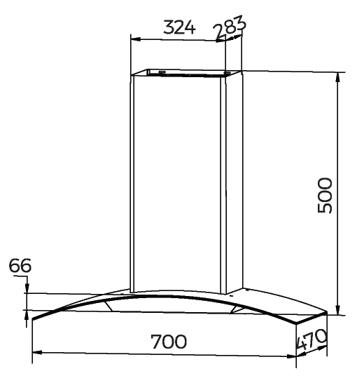 Thông số kỹ thuật máy hút mùi Taco 2506